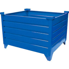 Stackable Steel Container, 4000 lb. Capacity, Blue