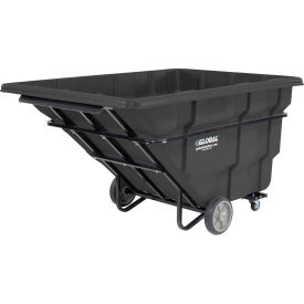 Extra Heavy Duty Plastic Tilt Truck, 2.5 Cu. Yd. Cap, 2750 Lbs. Cap, Black