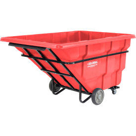 Extra Heavy Duty Plastic Tilt Truck, 2.5 Cu. Yd. Cap, 2750 Lbs. Cap, Red