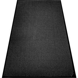 Plush Entrance Mat, 3/8" Thick, 3'Wx5'L, Charcoal Black