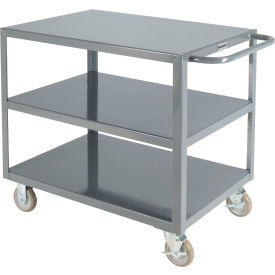 Steel Utility Cart w/3 Shelves, 1200 lb. Capacity, 36"L x 24"W x 35"H