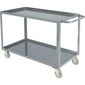 Steel Utility Cart with 2 Tray Shelves, 1200 lb. Capacity, 48"L x 24"W x 35"H