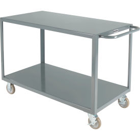 Steel Utility Cart w/2 Shelves, 1200 lb. Capacity, 48"L x 24"W x 35"H