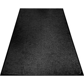 Plush Entrance Mat, 3/8" Thick, 4'Wx6'L, Charcoal Black