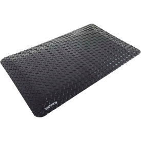 Diamond-Plate Anti Fatigue Mat, 9/16" Thick, 4'W x 6'L, Black