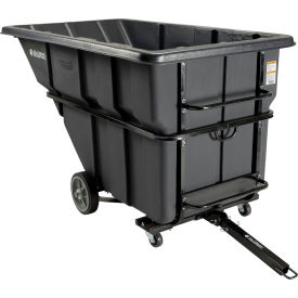 Towable Plastic Tilt Truck, 1.5 Cu. Yd., 2000 Lbs. Cap., Black