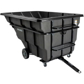 Towable Plastic Tilt Truck, 2.5 Cu. Yd., 2750 Lbs. Cap., Black