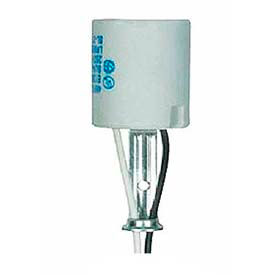 Keyless Unglazed Porcelain Socket w/Hickey and Aluminum Screw Shell