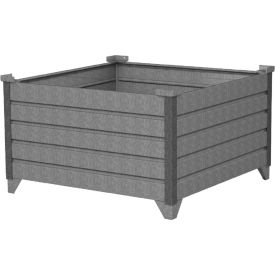 Stackable Steel Container, 48"L x 49-1/2"W x 29-1/2"H, 4000 lb. Cap, Unpainted