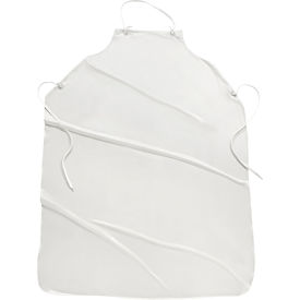 6 Mil Raw Edge Vinyl Apron - White, 35" x 45"