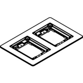 Floor Box 2-Gang Combination Carpet & Tile Flange, Brass