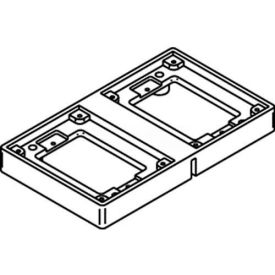 Floor Box 2-Gang Tile Flange, Brass