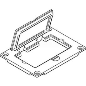 Floor Box Gfi/Decorator Receptacle Cover, Brass