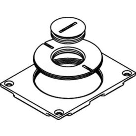 Floor Box Communication Cover, 2-5/8" & 1" Plugs, Brass