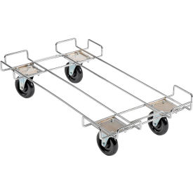 Wire Rack Accessory 36 x 20 Dolly Base - 5 Poly Swivel Casters for 36"W Bins
