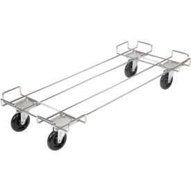 Wire Rack Accessory 48 x 20 Dolly Base - 5 Poly Swivel Casters For 48"W Bins