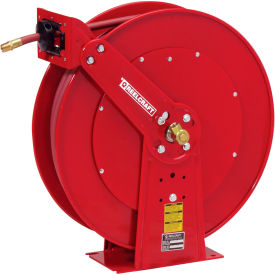 1/2"x100' 300PSI Heavy Duty Dual Pedestal Spring Retractable Steel Air Hose Reel