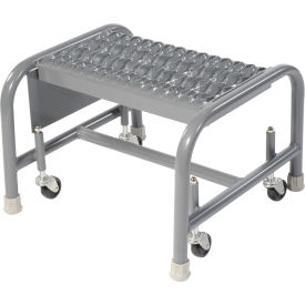 16"W 1 Step Steel Rolling Ladder 10"D Top Step