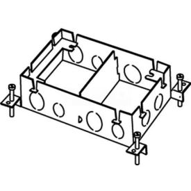 880M2 Floor Box 2-Gang Shallow Box, Fully Adjustable