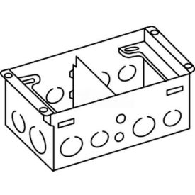Floor Box 2-Gang Steel Box, For Wood Floors