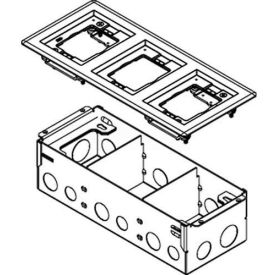 Floor Box 3 Gang 838TCAL, Aluminum Cover