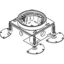 Floor Box Threaded Conduit Openings, Cast Iron, 2 Sides