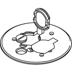 Floor Box Cover Plate, Data Opening, Duplex Flip Lid For Carpet, Brass