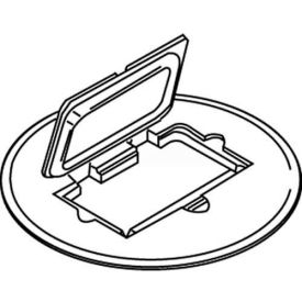 Floor Box Gfi Receptacle Cover, Brass, For Carpet
