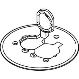 Floor Box Cover Plate W/Duplex Flip Lids For Carpet Or Tile, Brown