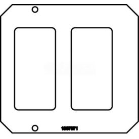 8CREST Poke-Thru 2-Gang Crestron Plate