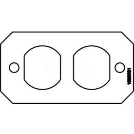 8dp Poke-Thru 1-Gang Duplex Plate