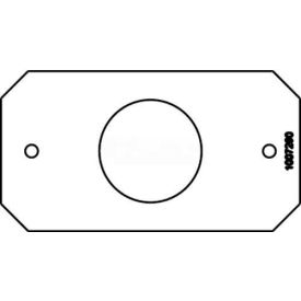 Poke-Thru 1-Gang Device Plate, Single Receptacle, 1.4" Opening