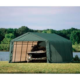 12x28x10 Peak Style Shelter - Green