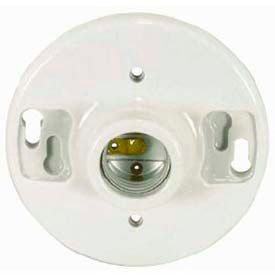 Keyless Glazed Porcelain Ceiling Receptacle - 4 Screw Terminal