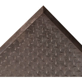 Diamond Top Interlock End Mat 1/2" Thick 2-5/16' x 2-1/2' Black