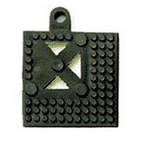 Modular Lok-Tyle Drainage Mat Accessory Corner Piece 2" x 2" Black