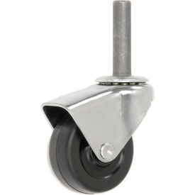 Hooded Type Chair Caster with Soft Rubber Wheel - Stem Type B
