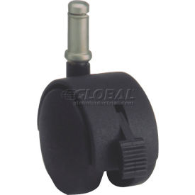 Dual Disc Chair Caster with Nylon Locking Wheel - Stem Type E