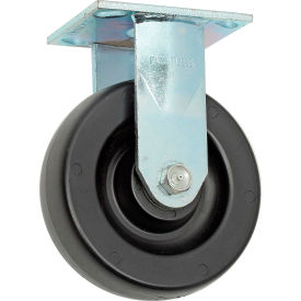 Rigid Plate Caster 6" Polyolefin Wheel