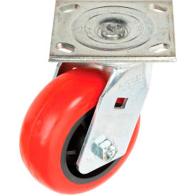 Swivel Plate Caster 5" Polyurethane Wheel