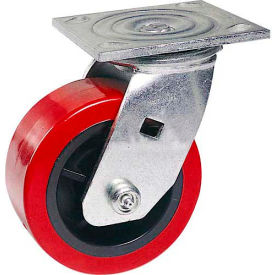 Swivel Plate Caster 6" Polyurethane Wheel