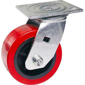 Swivel Plate Caster 6" Polyurethane Wheel with Brake