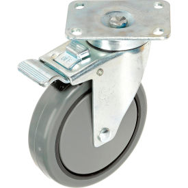 Total Lock Swivel Plate Caster 5" Polyurethane Wheel