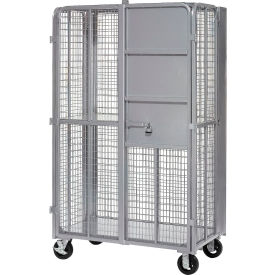 Fold-Up Security Truck, 27"W x 44-1/3"L x 76"H, 2000 Lb Capacity, Gray