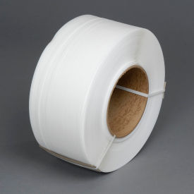 Machine Grade Strapping, 1/2"W x 9000'L x 0.022" Thick, 8 x 8" Core, White