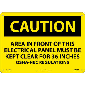 Safety Signs - Caution Area - Rigid Plastic 10"H X 14"W