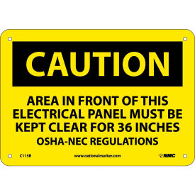 Safety Signs - Caution Area - Rigid Plastic 7"H X 10"W
