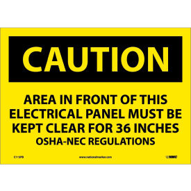 Safety Signs - Caution Area - Vinyl 10"H X 14"W