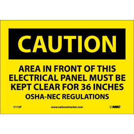 Safety Signs - Caution Area - Vinyl 7"H X 10"W