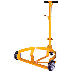 Low-Profile Drum Caddy with Bung Wrench Handle Mold-on Rubber Wheels